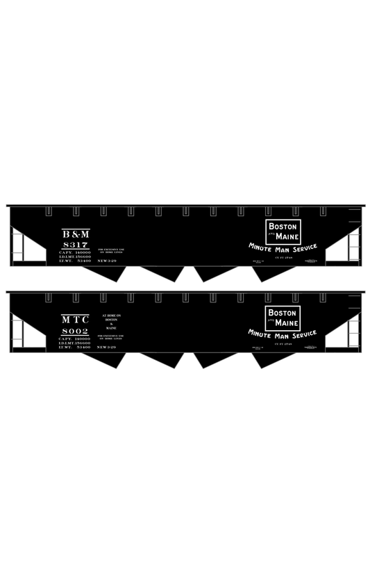 Boston and Maine Four Bay Hopper White