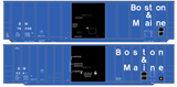 Boston and Maine 50 Ft Ribbed Boxcar White