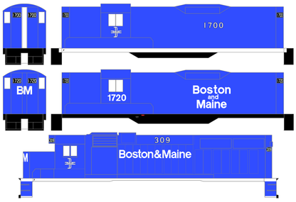 Boston and Maine Diesel Locomotive White 1960-1983