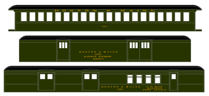 Boston and Maine Standard Passenger Car Bronze Gold