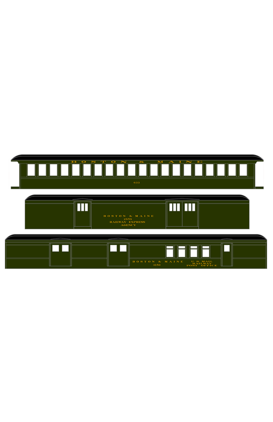 Boston and Maine Standard Passenger Car Bronze Gold