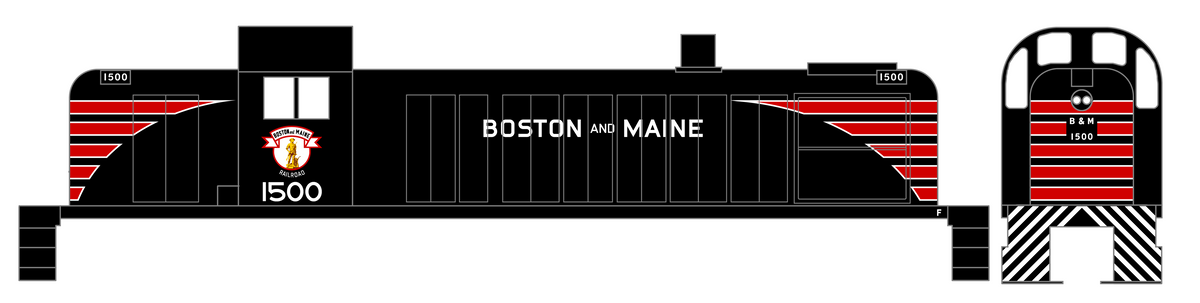 Boston and Maine ALCO RS-2 Locomotive Red and White
