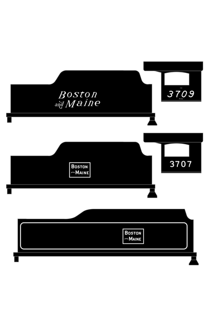 Boston and Maine Steam Locomotive White