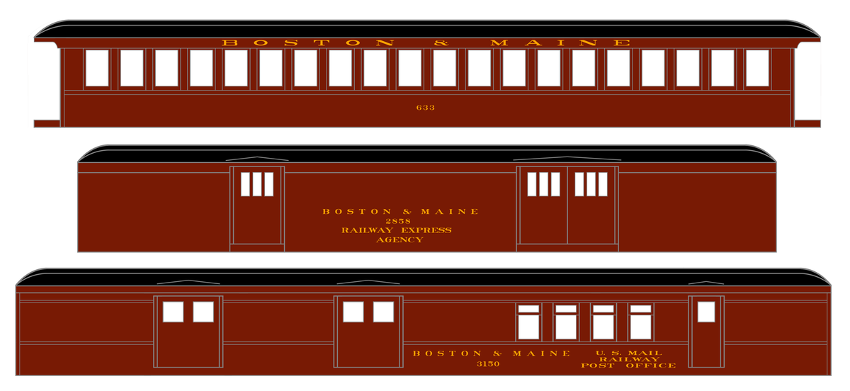 Boston and Maine Standard Passenger Car Dulux Yellow