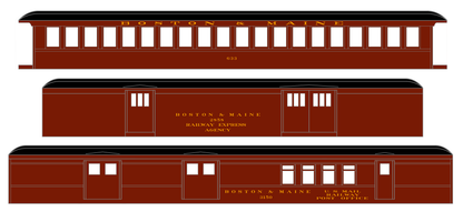 Boston and Maine Standard Passenger Car Dulux Yellow