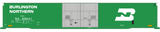Burlington Northern 86 Ft Auto Parts Boxcar White
