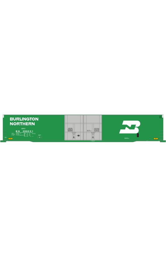 Burlington Northern 86 Ft Auto Parts Boxcar White