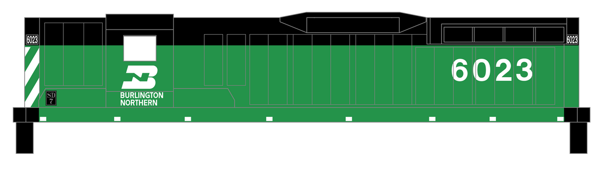 Burlington Northern Diesel Locomotive White
