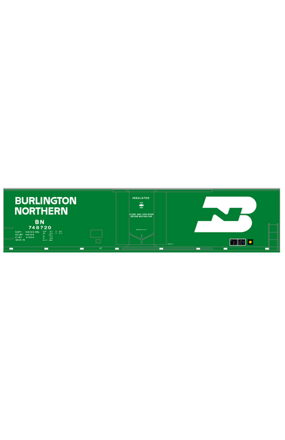 Burlington Northern Insulated 50 Ft Boxcar White