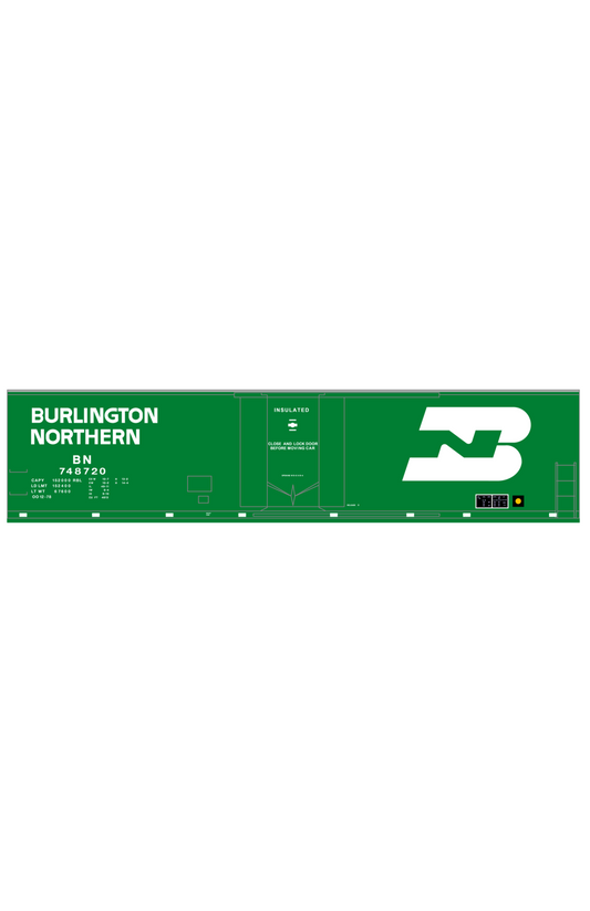 Burlington Northern Insulated 50 Ft Boxcar White