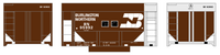 Burlington Northern Ore Jenny Car White  - Decal