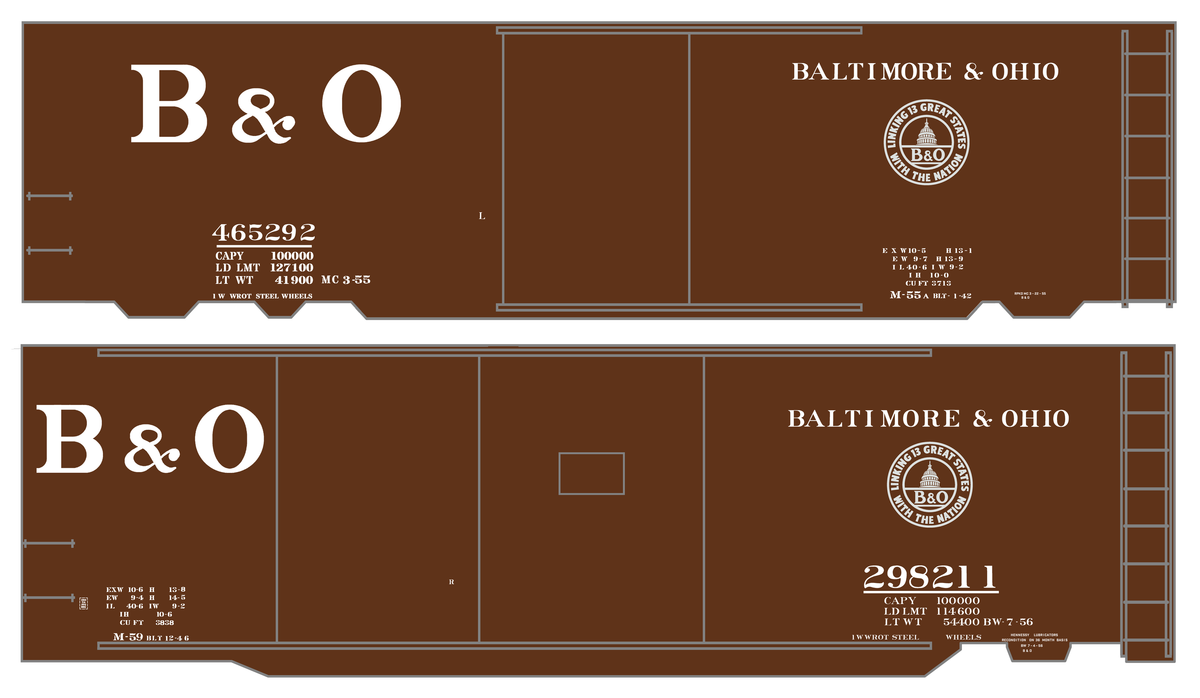 Baltimore and Ohio 40 Ft Boxcar White Big B&O