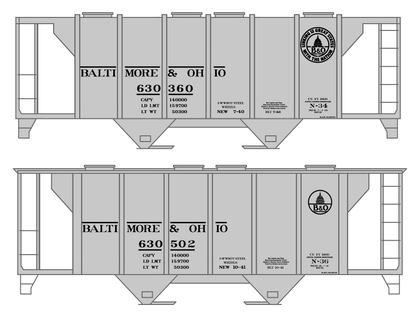 Baltimore and Ohio 70 Ton Covered Hopper Black