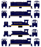 B&O Chicago Terminal and Staten Island B&OCT SIRT Diesel Switcher Locomotive Yellow  - Decal