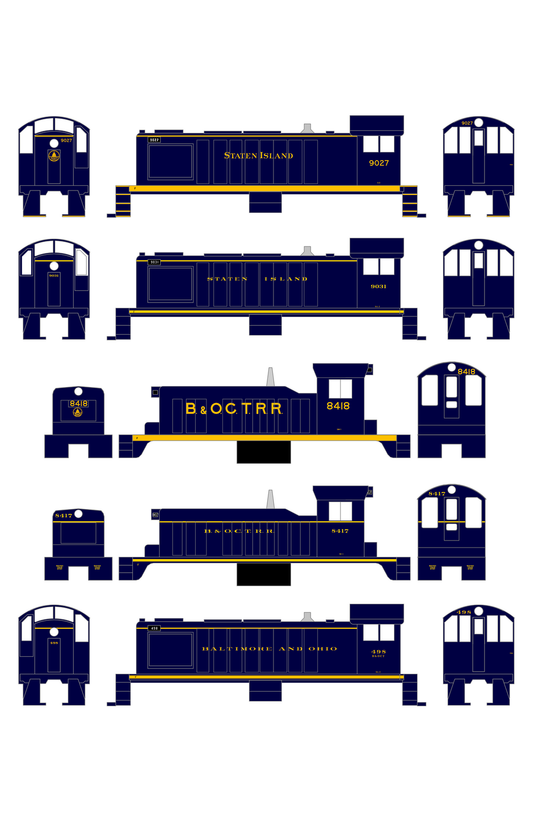 B&O Chicago Terminal and Staten Island B&OCT SIRT Diesel Switcher Locomotive Yellow