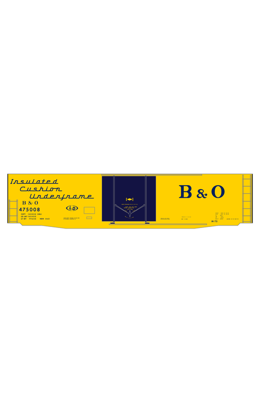 Baltimore and Ohio Insulated Boxcar Dark Blue Futura Lettering