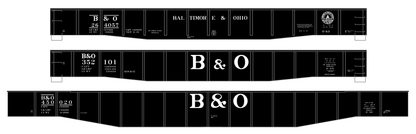 Baltimore and Ohio Gondola White Roman Lettering