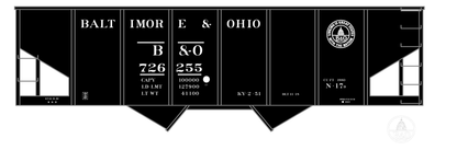 Baltimore and Ohio USRA Twin Hopper White N-17 Class