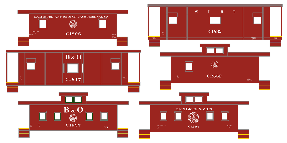 Baltimore and Ohio Red Caboose White