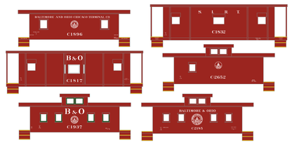 Baltimore and Ohio Red Caboose White
