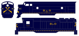 Baltimore and Ohio Diesel Locomotive Yellow Sunburst Scheme