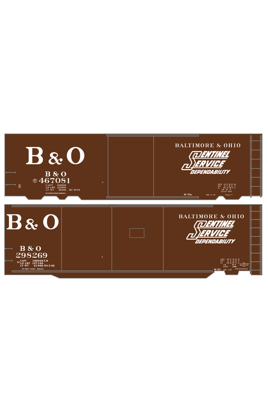 Baltimore and Ohio 40 Ft Boxcar White Sentinel Service