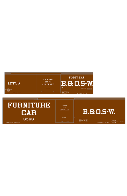 Baltimore and Ohio-Southwest Early Wood Boxcar White