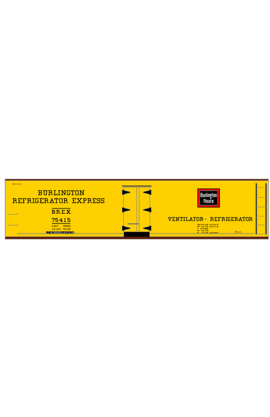 Burlington Refrigerator Express BREX Ice Reefer Black Serif