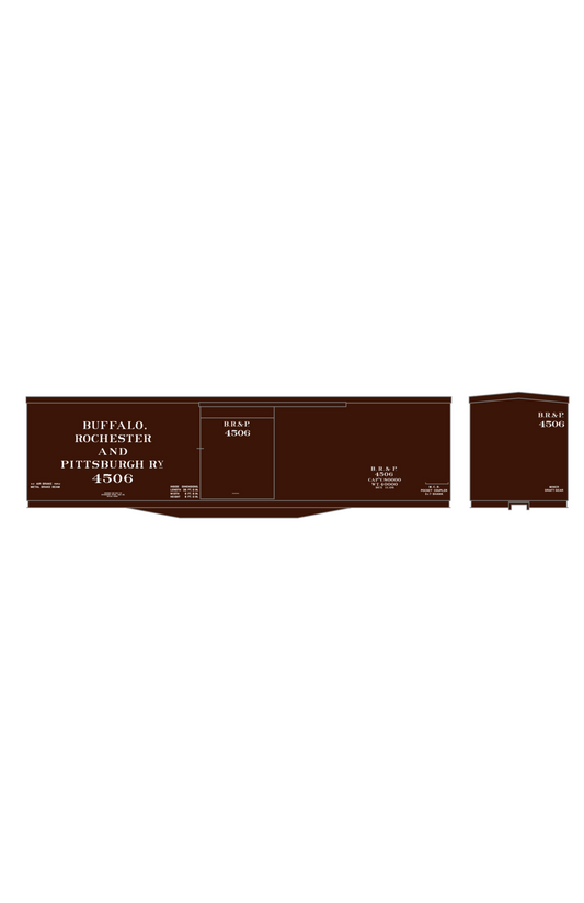 Buffalo, Rochester and Pittsburgh 36 Ft Wood Boxcar White