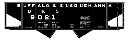 Buffalo and Susquehanna Twin Hopper White