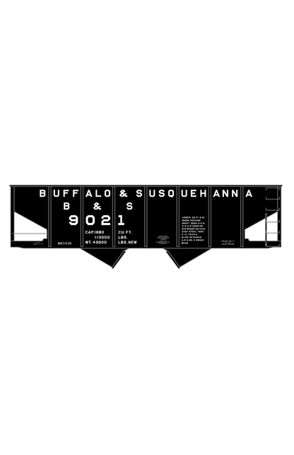 Buffalo and Susquehanna Twin Hopper White