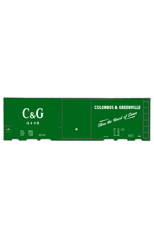 Columbus and Greenville 40 Ft Boxcar White