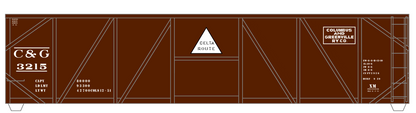 Columbus and Greenville Single Sheathed 40 Ft Boxcar White