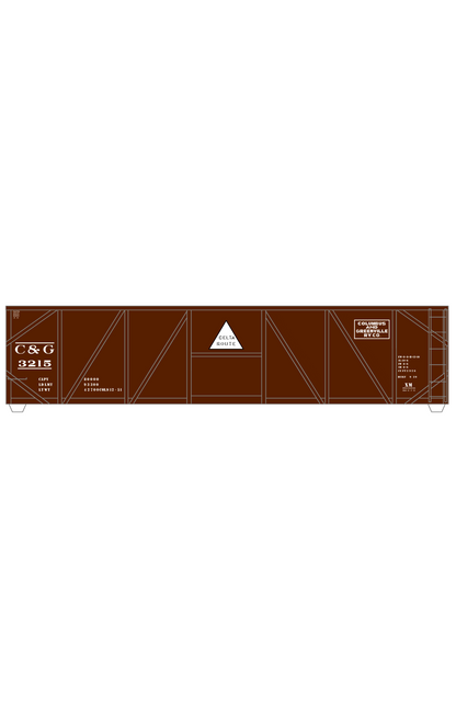 Columbus and Greenville Single Sheathed 40 Ft Boxcar White