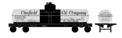 Canfield Oil Company 8000 Gallon Tank Car Black Cleveland Ohio
