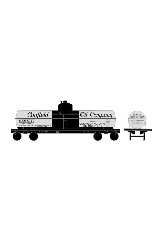 Canfield Oil Company 8000 Gallon Tank Car Black Cleveland Ohio