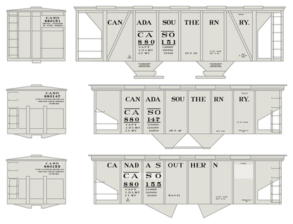 Canada Southern (NYC) Covered Hopper Black NYC-Built - Decal