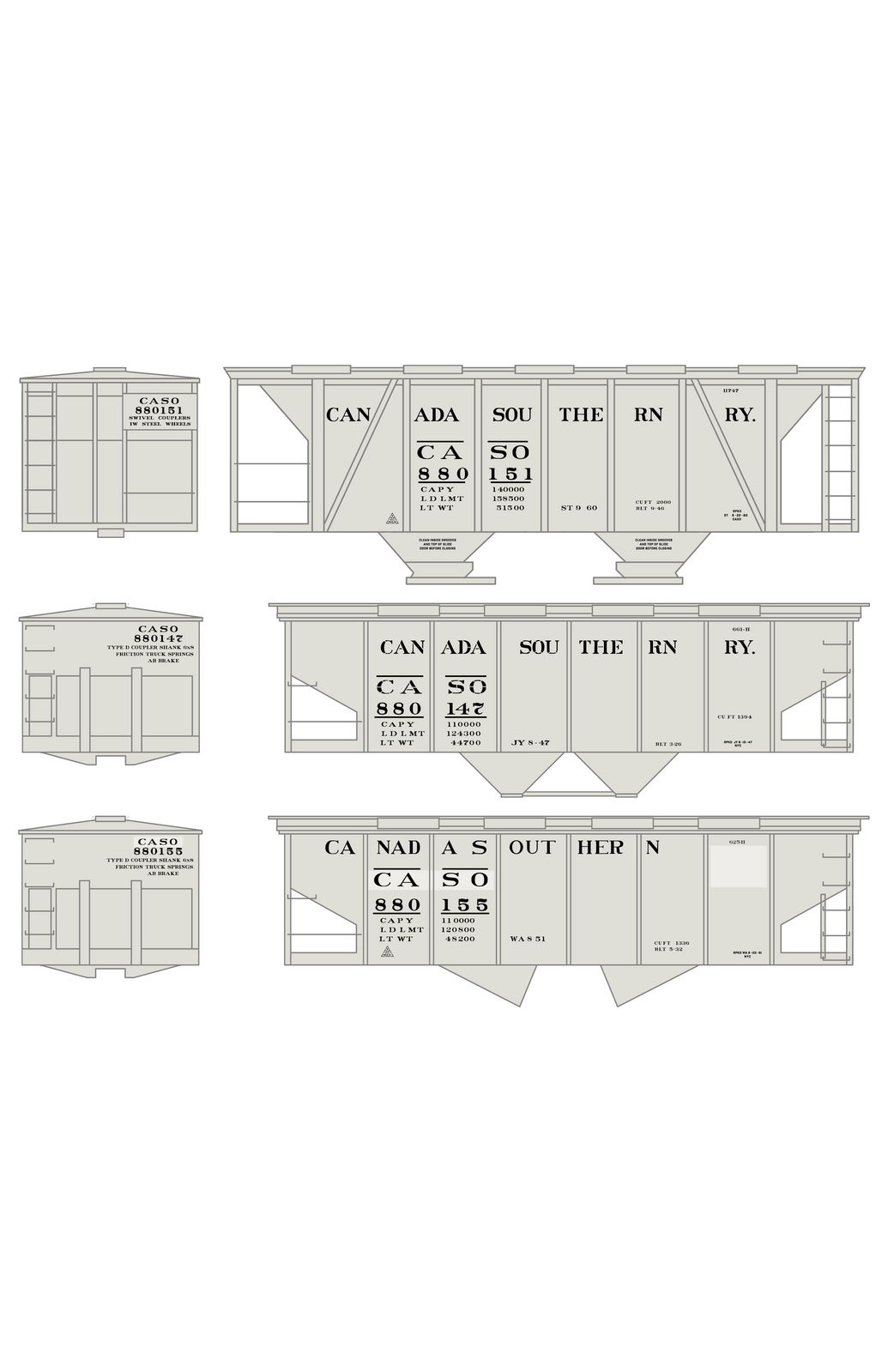 Canada Southern (NYC) Covered Hopper Black NYC-Built