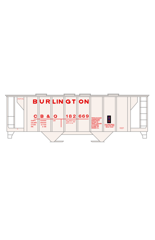 Burlington CB&Q Covered Hopper  Late Scheme