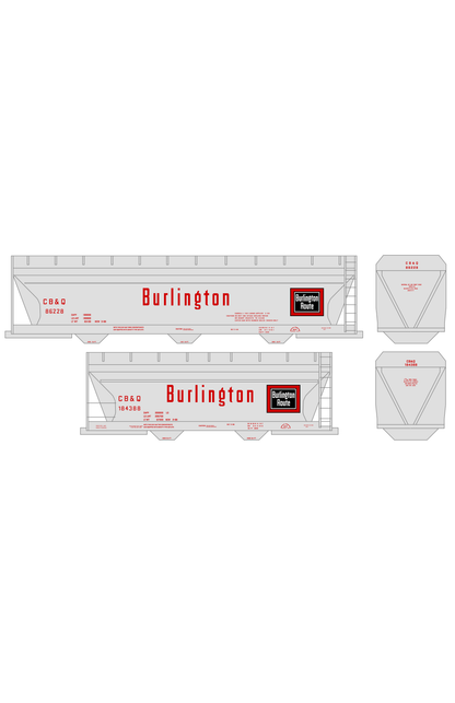 Burlington CB&Q ACF Covered Hopper Red