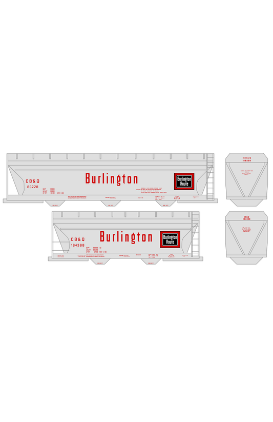 Burlington CB&Q ACF Covered Hopper Red