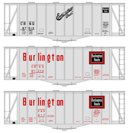 Burlington CB&Q Airslide Covered Hopper Red and Black