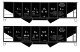 CCC&StL Big Four Twin Hopper Car White New York Central