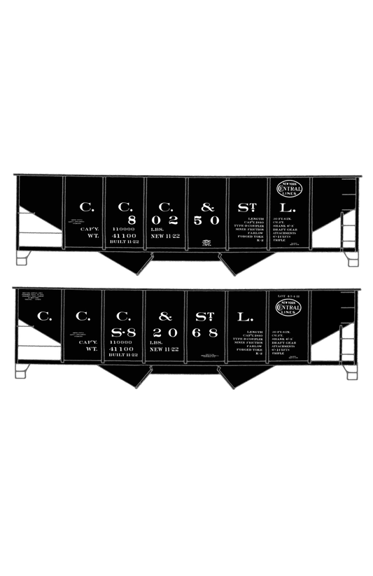 CCC&StL Big Four Twin Hopper Car White New York Central