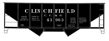 Clinchfield Twin Hopper White CC&O