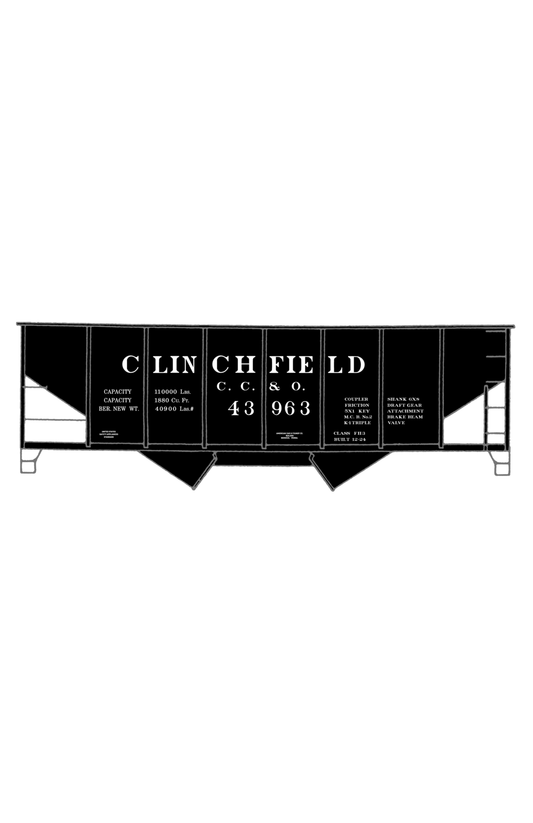 Clinchfield Twin Hopper White CC&O