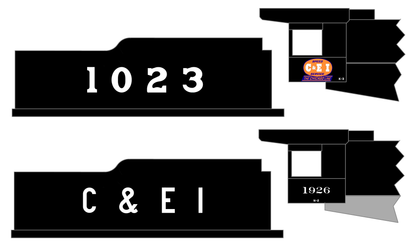 Chicago and Eastern Illinois Steam Locomotive White