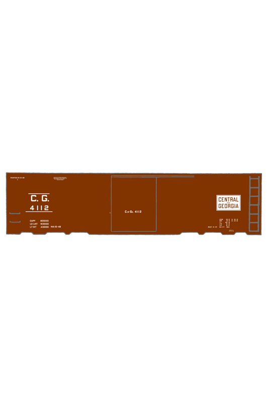 Central Of Georgia 40 Ft Boxcar White
