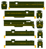 Central Of Georgia Diesel Locomotive Yellow Collard Scheme - Decal