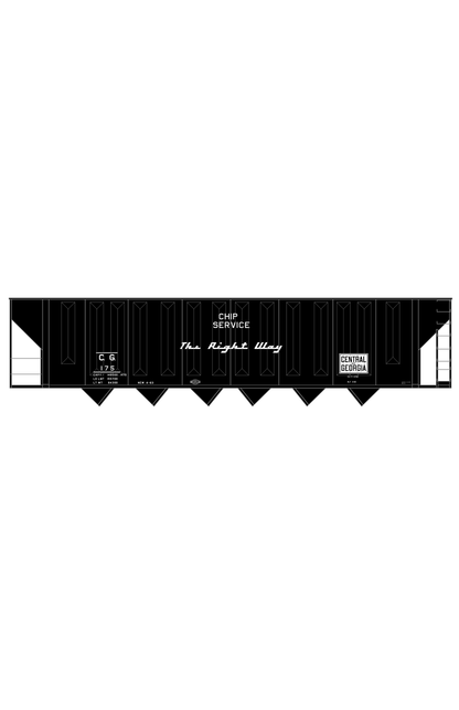 Central Of Georgia Wood Chip Hopper White The Right Way - Decal